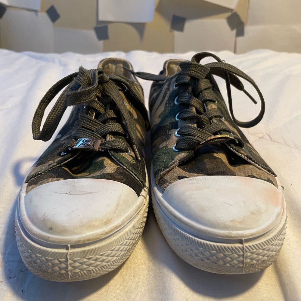 Baby Phat Green and White Sneakers Classic Design
